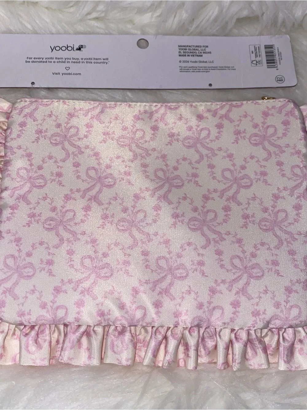 LoveShackFancy x Target - Yoobi Coquette Bow Flat Zip Pencil Case New
